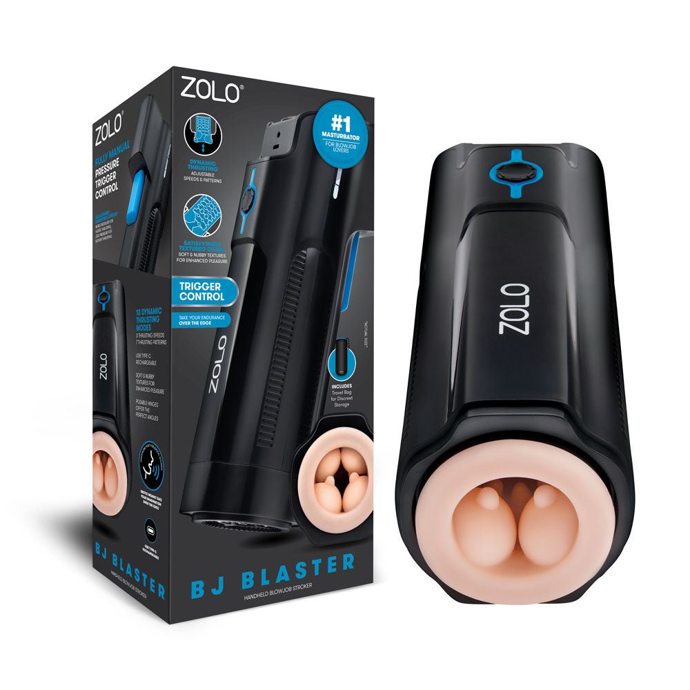 Buy Zolo BJ Blaster - USB Rechargeable Vibrating & Thrusting Masturbator at NZ’s Mega Adult Toys Store. Discover premium sex toys with discreet shipping at the best price in NZ